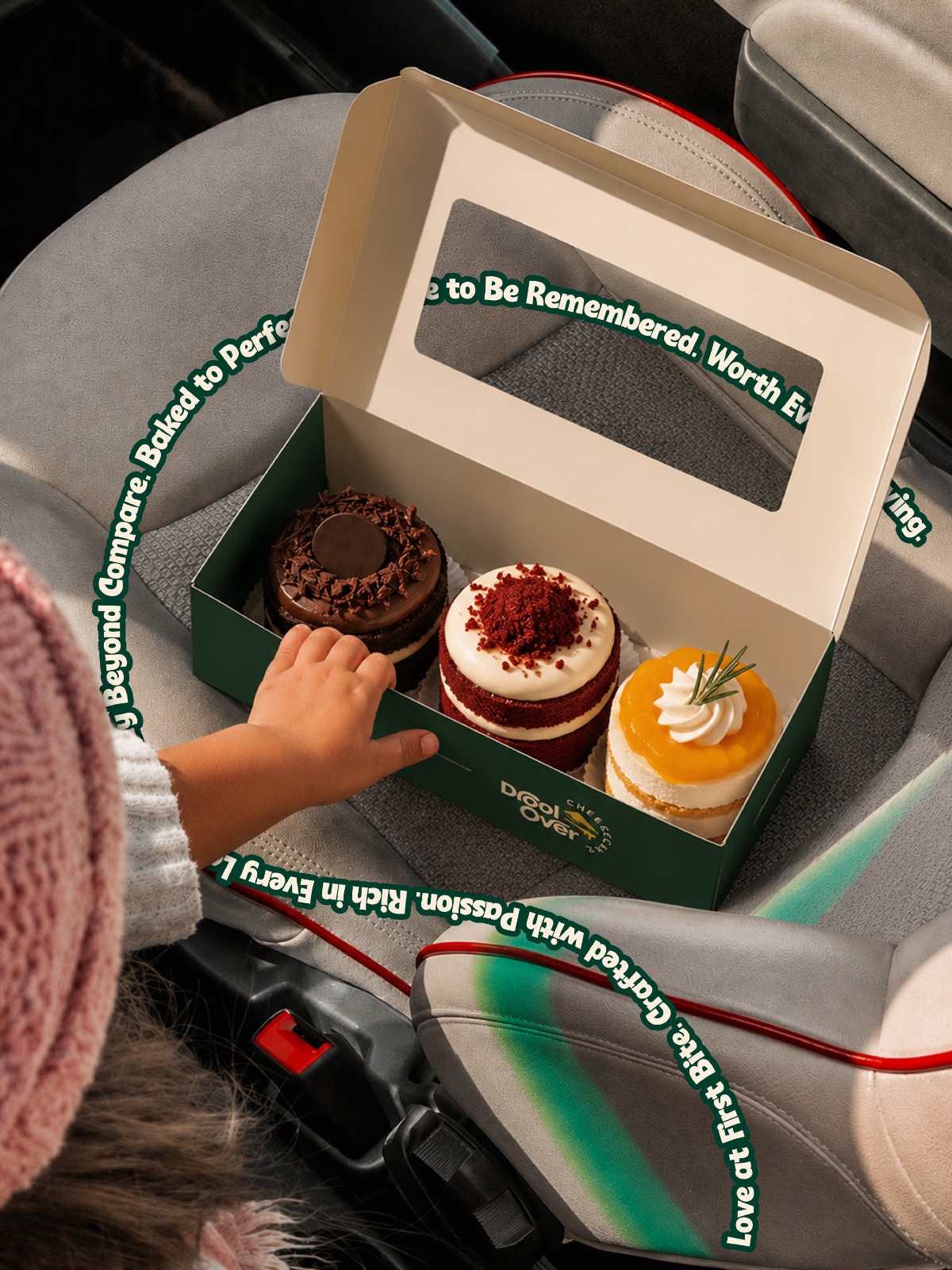 Drool Over Cheesecakes carry box packaging